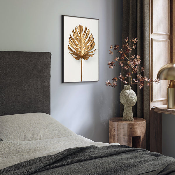 Monstera Blattgold | Plakatbrett