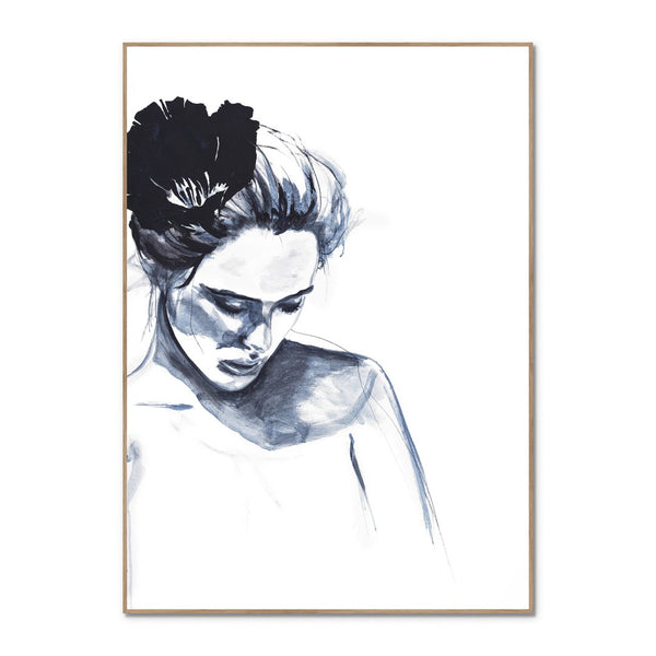 Blaues Mädchen 2 | Plakatbrett