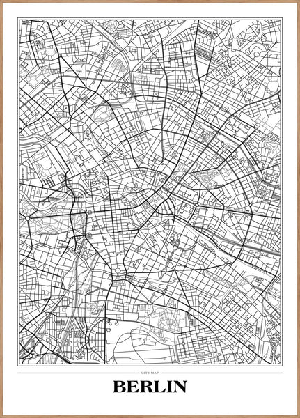 Karte Berlin weiß | POSTERBAND