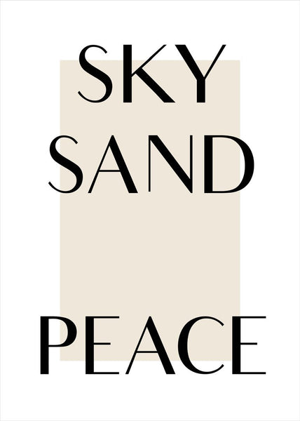 Sky Sand Frieden | POSTER