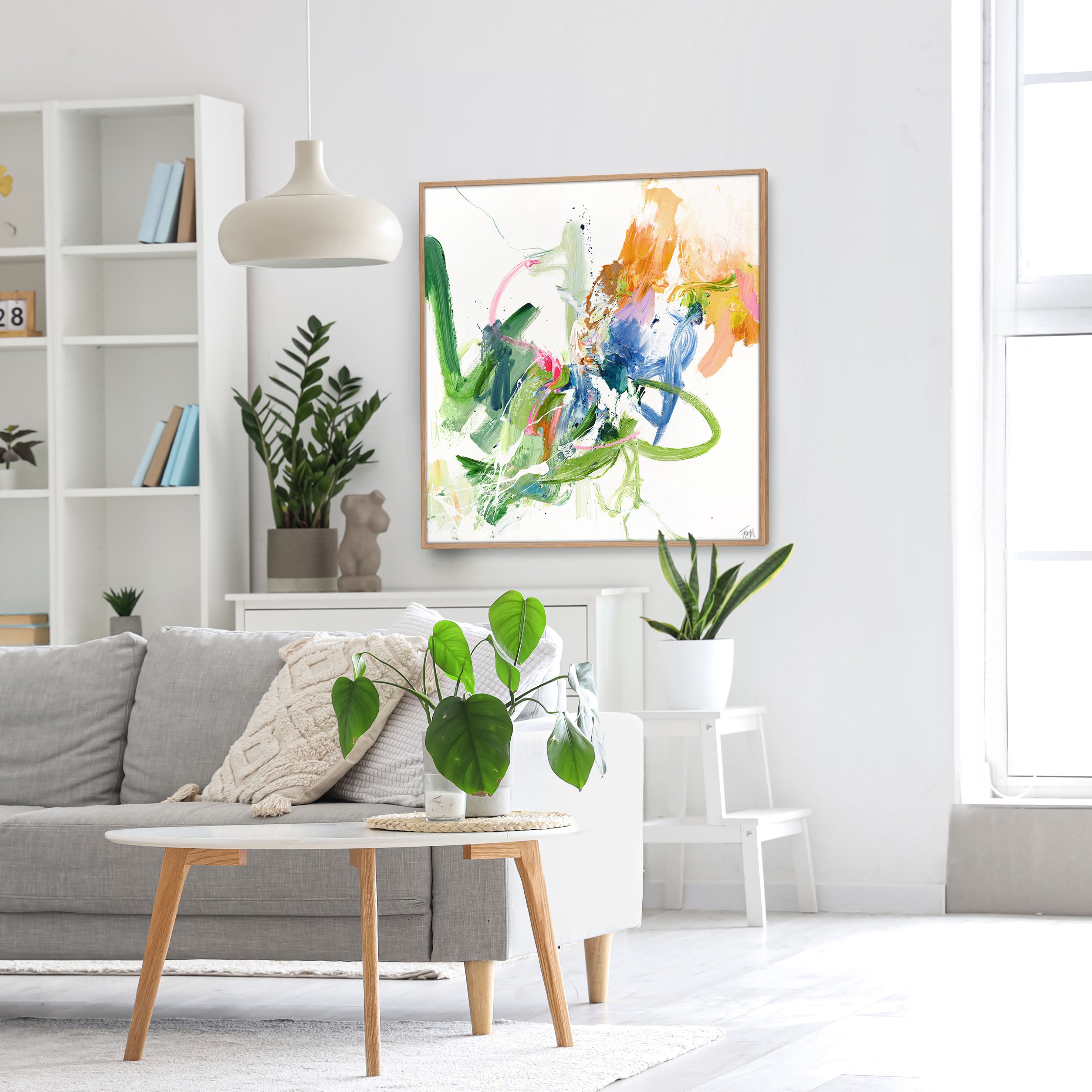 Vertrauliches Grün | Gemischtes Gemälde