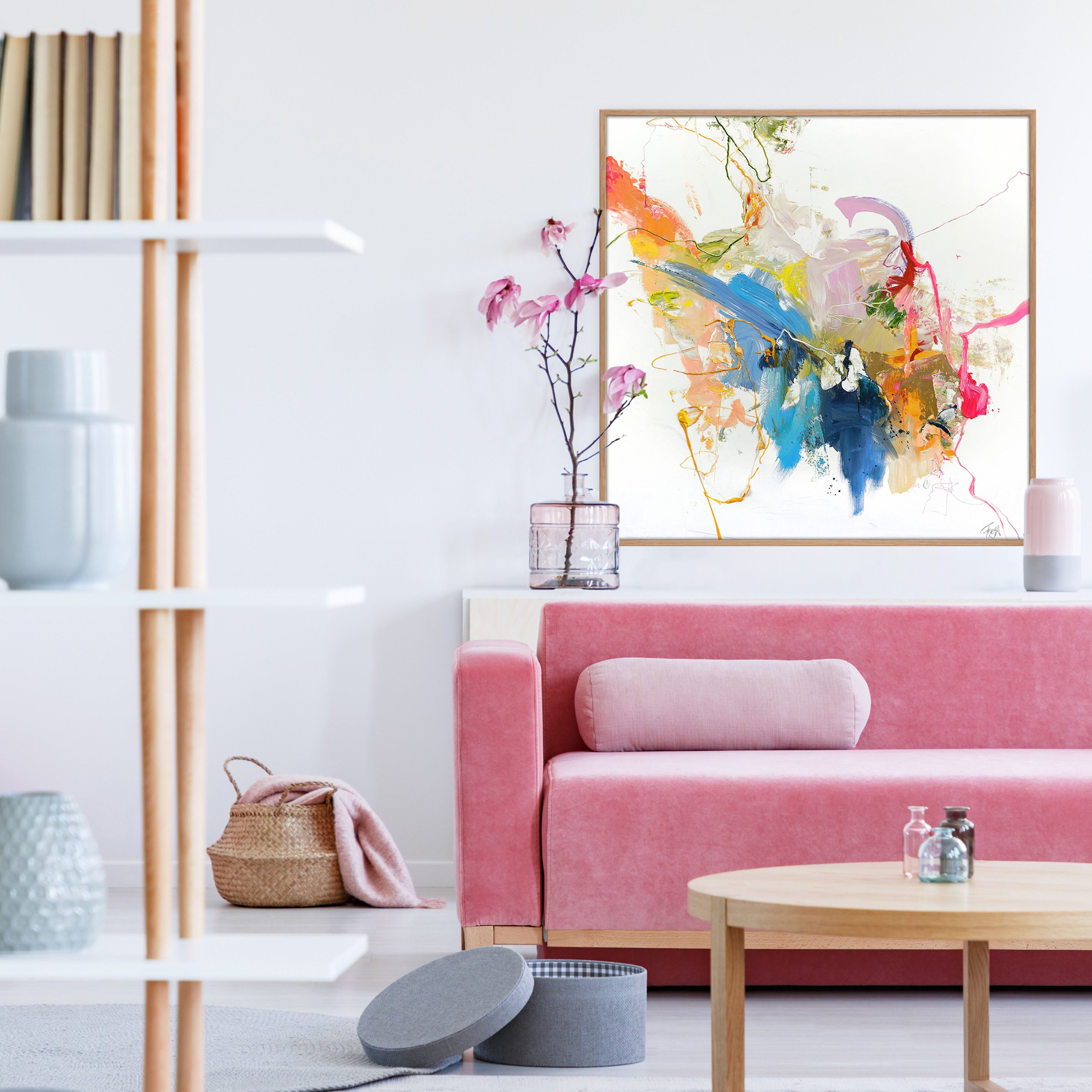 Vertraulich Rosa | GEMISCHTE MALEREI