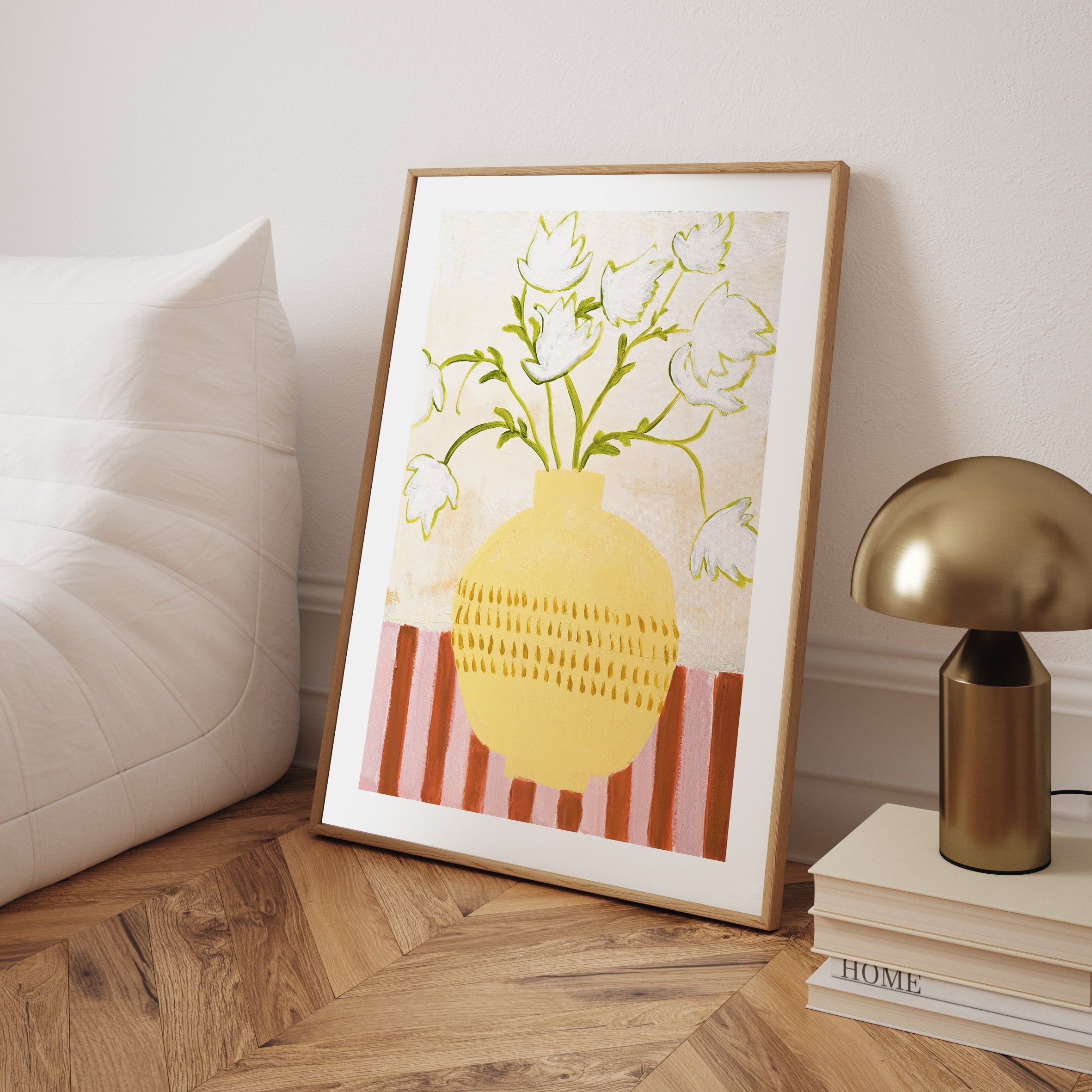 Gelbe Vase | Kunstbrett