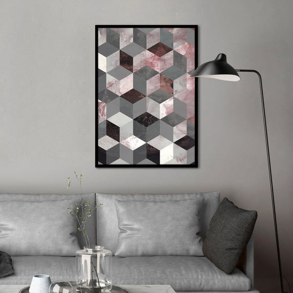 Würfel Rose | POSTER
