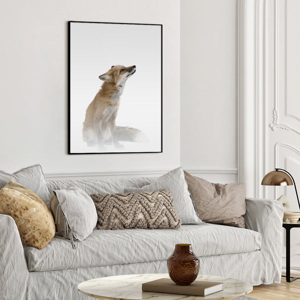 Nebliger Fuchs | Plakatbrett