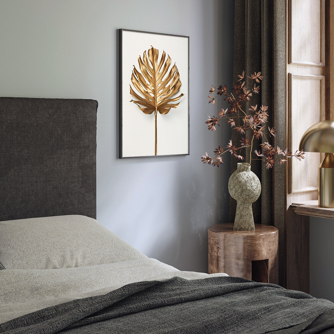 Monstera Blattgold | Plakatbrett