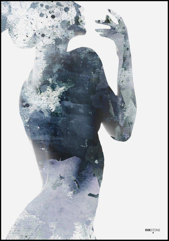 Frau in Blue 2 | Plakatbrett