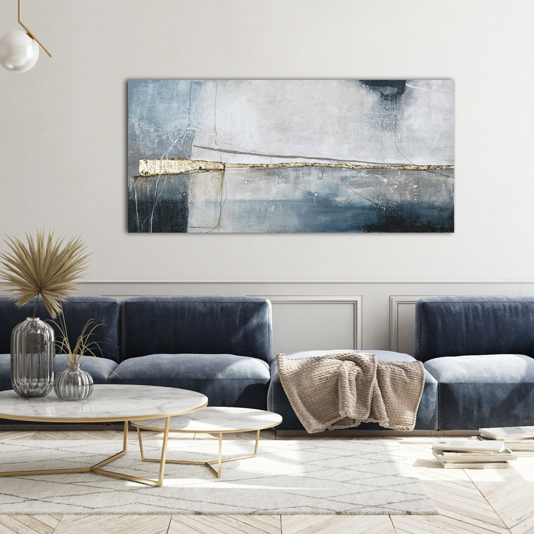 Golden Blue 3 / 140x70 cm | Wertmalerei