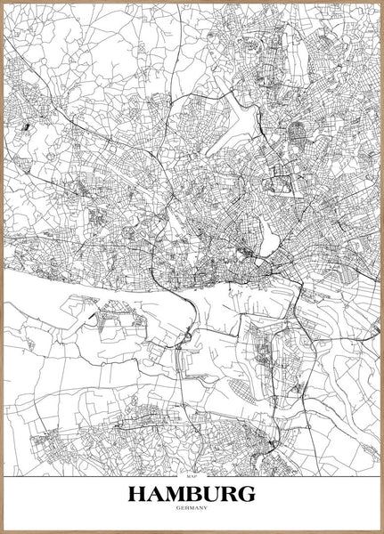 Karte Hamburg | Plakatbrett