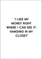 Ich mag mein Geld | POSTER