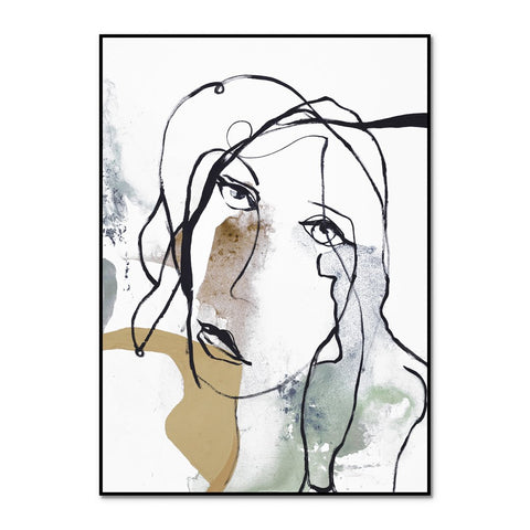 Line Art Girl 1 | Plakatbrett