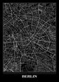 Karte Berlin schwarz | POSTERBAND