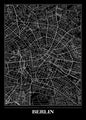 Karte Berlin schwarz | POSTER