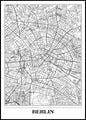 Karte Berlin weiß | POSTERBAND