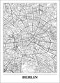 Karte Berlin weiß | POSTER