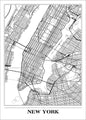 Karte New York weiß | POSTER