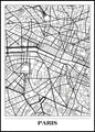 Karte Paris White | Plakatbrett