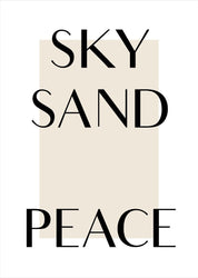 Sky Sand Frieden | POSTER