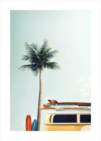 Surfbus gelb | POSTER