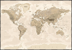 WorldMap vintage | Plakatbrett
