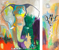 Set: Gade / Elefant Dream & Giraf Dream | Handgefertigtes Gemälde