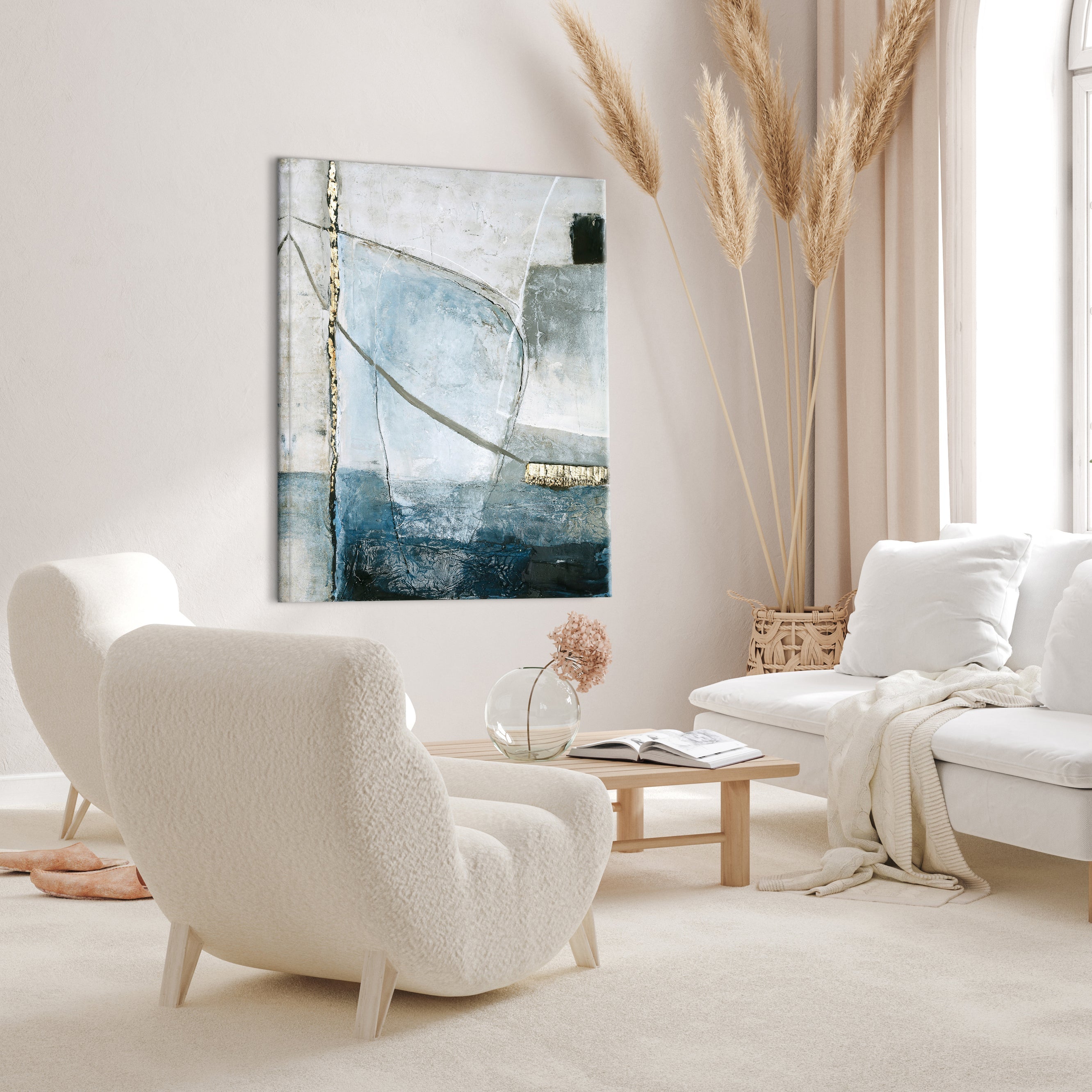 Golden Blue 2 / 90x120 cm | Wertmalerei